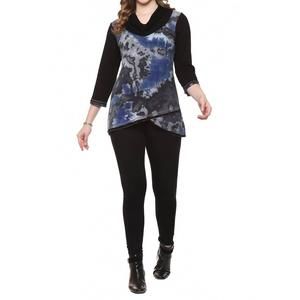 NEW PARSLEY & SAGE carnie cowl tunic sweater in blue